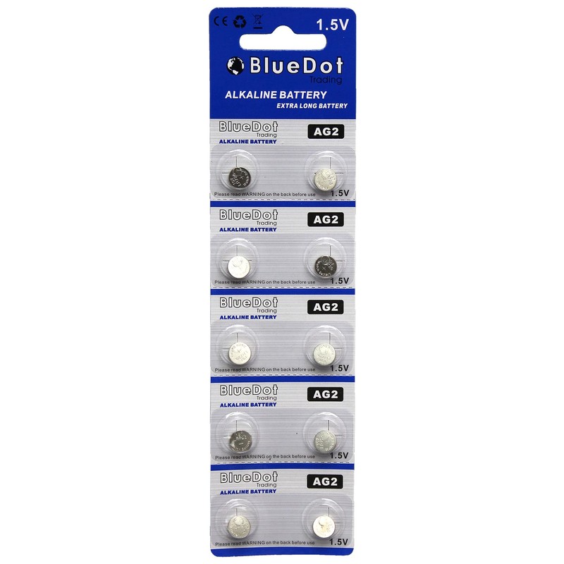 BlueDot Trading 30 AG2 396A LR726 Button Cell Batteries for
