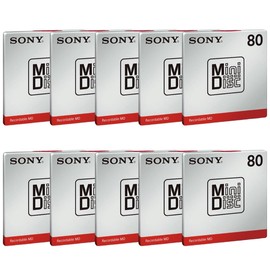 Recording Mini Disc, MDW80T, 80 Minutes, Set of 10, Stock Limited