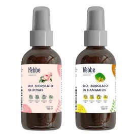 Pack 2 Hebbe Cosmetics Agua de Rosas y Hamamelis Tónico Facial 120mL