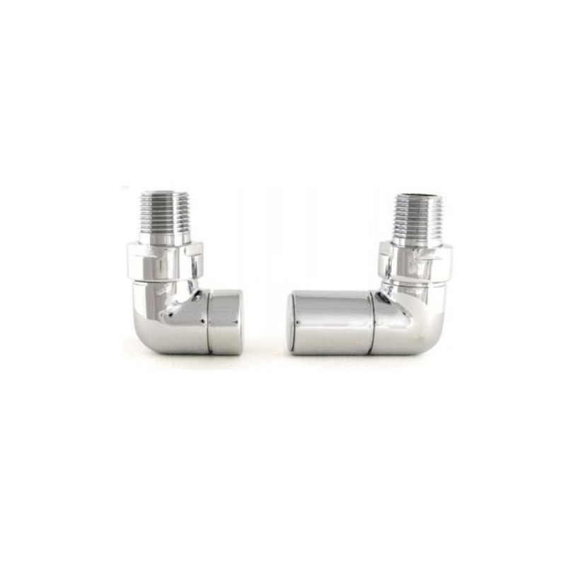 Hansvit MODCOMRV Corner Angled Radiator Valves, Chrome
