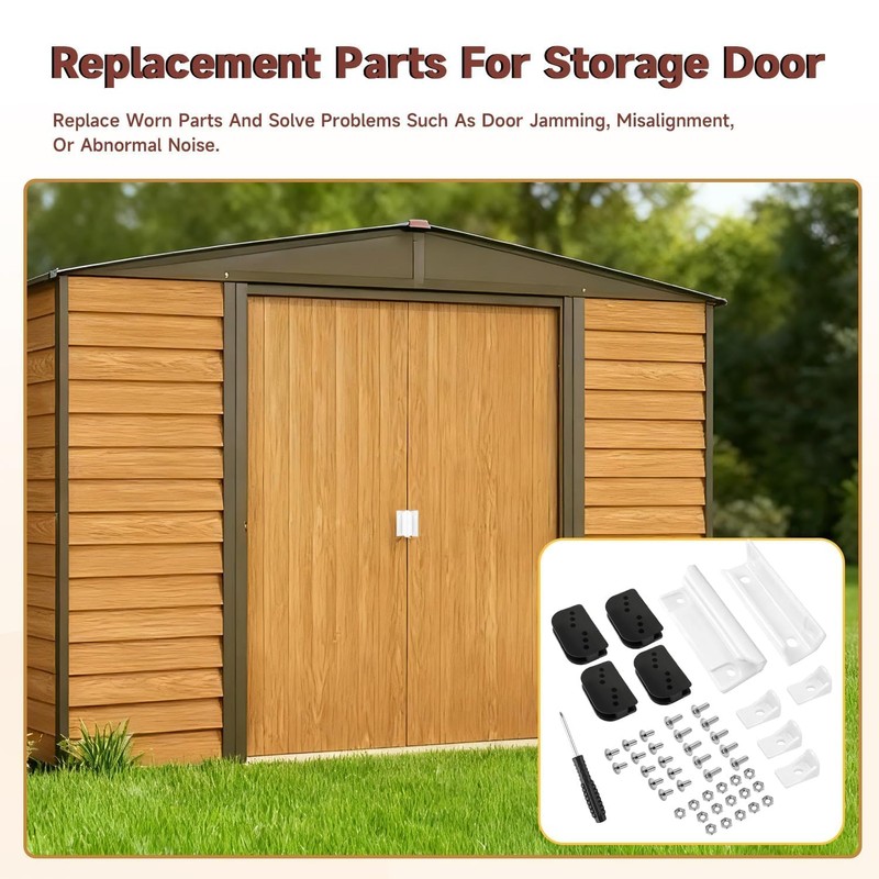 LEYURISE Shed Door Tune-Up Full Kit Compatible with Arrow ShelterLogic