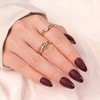 Artquee Burgundy Almond Press on Nails Short Fake Nails with