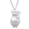 BONSNY Enamel Alloy Floral Kitten Cat Necklace Chain Pendant Fashion