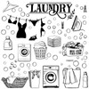 CREATCABIN 4 Sheets Laundry Wall Decals Laundry Room Quotes Wall
