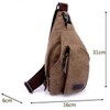 Donally Women's Canvas Body Bag, Shoulder Bag, Zipper, gray