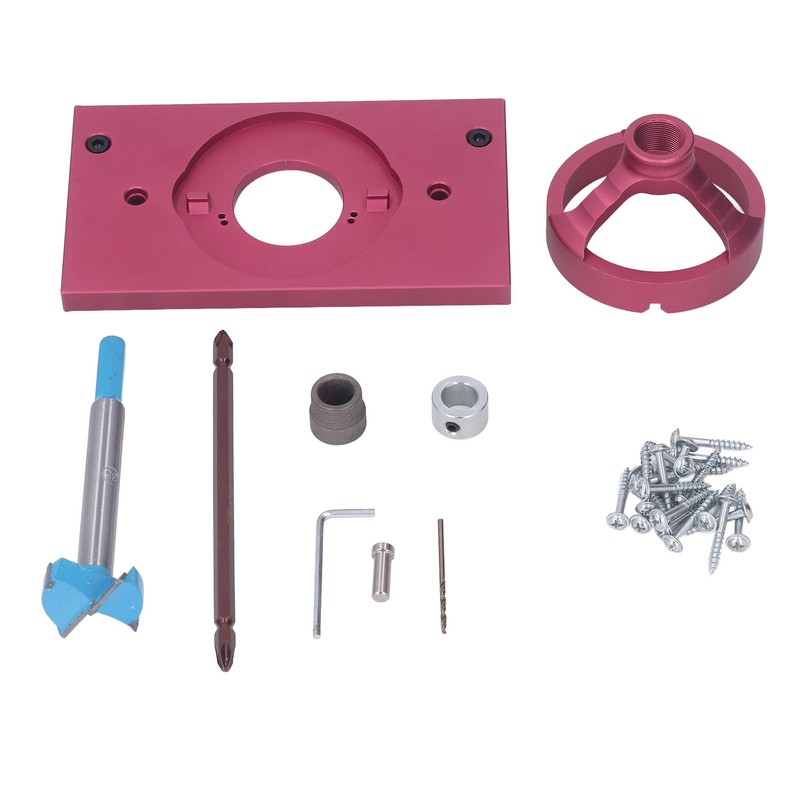 Hinge Jig Kit Drill Guide Tool Aluminium Alloy for Door