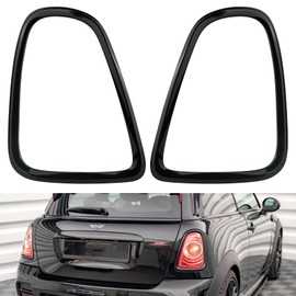 Osompar Tail Light Trim Ring Taillights Bezel Compatible with 2007-2015 Mini Cooper R56 R57 R58 R59 Glossy Black 1Pair