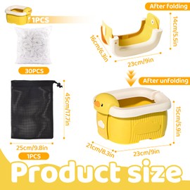 panemy Folding Toilet for Children, After Folding, As Large as 3 Bananas, Mobile Toilet Children, Travel Potty, Suitable for Camping, Walks and Car Trips (Yellow Duck)