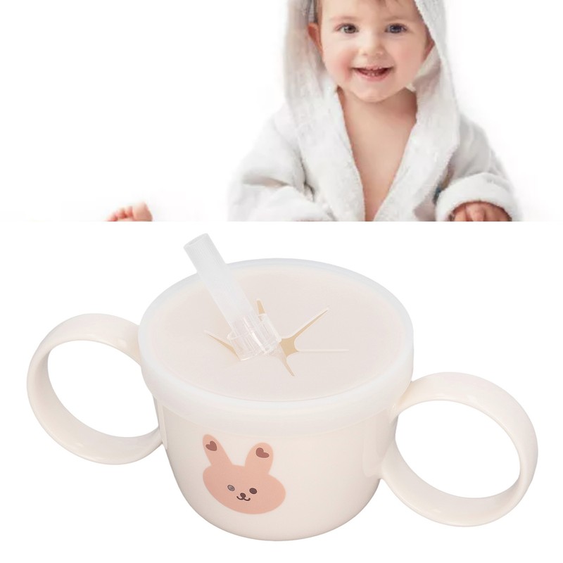 Baby Learning Drinking Cup 200mL Cartoon Animal Print Silicone Training