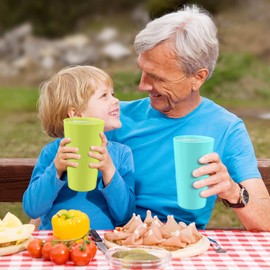 BESTOYARD Plastic Cups Cups Plastic Cups Heat Resistant Plastic Cups Large Capacity Juice Cups Beverage Cups No Lids Reusable Tasting Cups for Party and Home Use 4 Colors 8 Sets