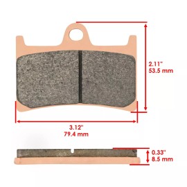 Caltric Sintered Front And Rear Brake Pads for Yamaha FZ1 1000 Naked 2006-2009 2012-16