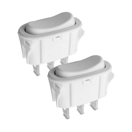 WUMZIJ 2PCS Range Hood Rocker Switch, 2-Pack Replacement, Compatible with Broan SR561116, White, Manual Operation