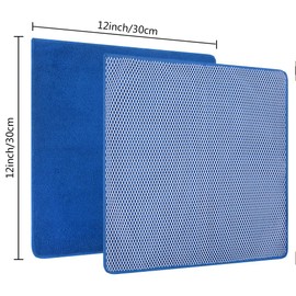 SINLAND Absorbent Microfiber Dish Cloth Dish Rags Best Kitchen Cloths Cleaning Cloths with Poly Scour Side 12Inchx12Inch 10 Pack Dark Blue