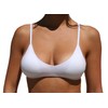 Anemone Women's Seamless V-Neck Padded Bralette with Adjustable Straps (One