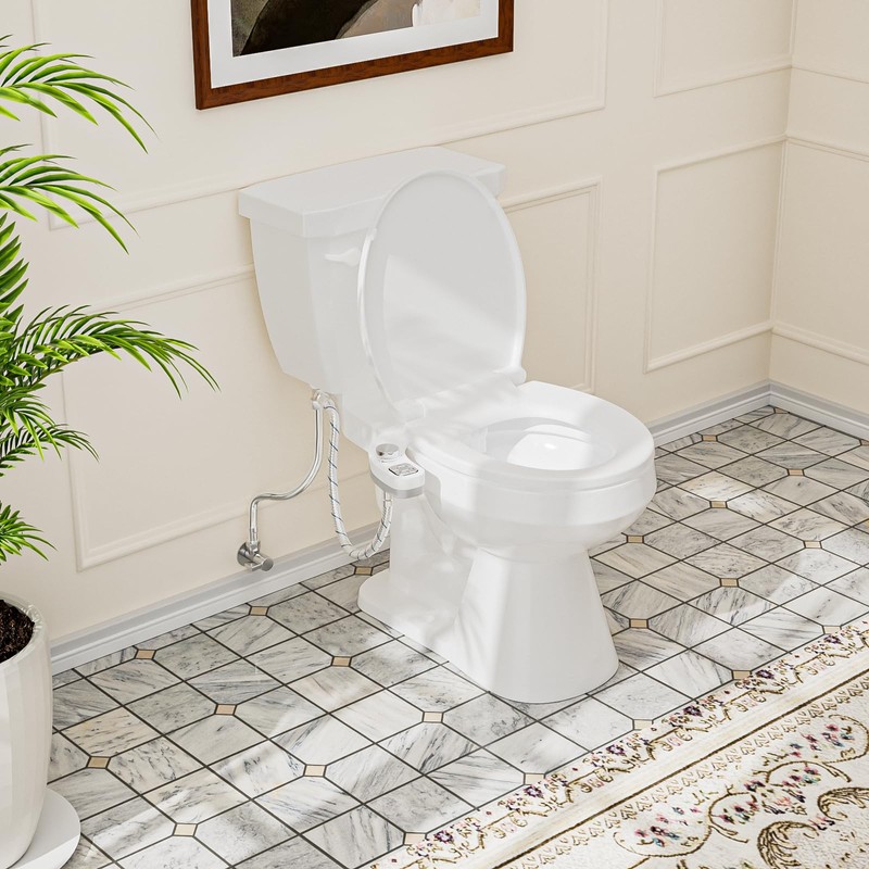 PIKETS Bidet Attachment for Toilet, Dual Nozzle (Frontal and Rear