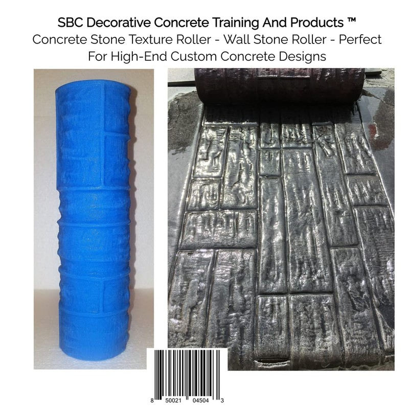 SBC Concrete Texture Roller Stamp and Masonry Forms Tool -