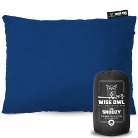 Wise Owl Outfitters Camping Pillow – Memory Foam Travel Pillow for Airplane Sleeping, Hiking, Backpacking & Outdoor Use - Small & Portable for Adults, Car, Camp & Tent