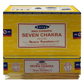 Seven Chakra Incense Sticks and Incense Stick Holder Bundle Insence Insense Satya Incense