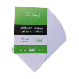 Unipapel 3 x 3 mm 90 g Margin 4 Holes Paper Multi Coloured A4