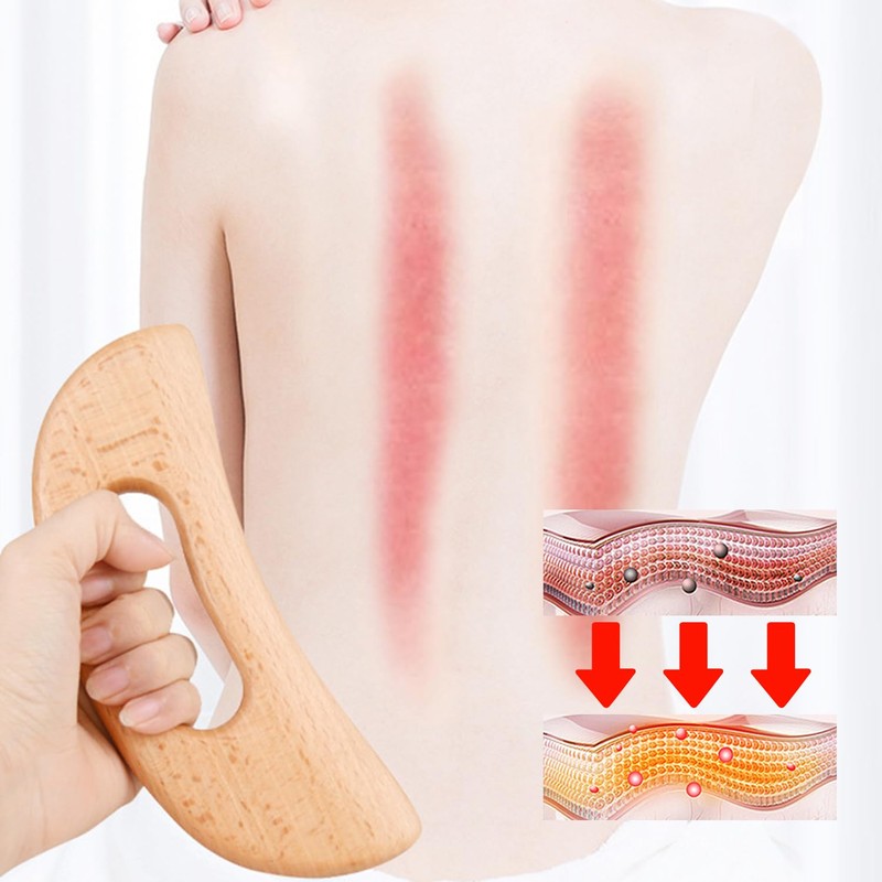 Pack of 2 Wooden Scraper Boards, Body Scraper Blades, Muscle