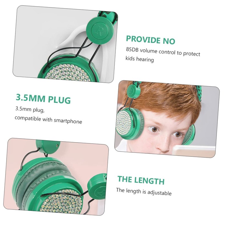 IWOWHERO S Headphones Dinosaur Ear Headset Headphones for Boys and