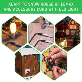 J-ZMQER AC Adapter Replacement for Lemax Lighted Accessory 4.5V # 74707 74295 84428 44242 Christmas Village Spooky Town Houses Playground Display 3/4 Output Jacks 4.5VDC - 5V Regulated Power Supply