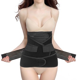 VIDA4U 3 en 1 Faja Posparto Ajustable, Envoltura de Cintura Abdominal Posnatal y Cinturón Pélvico, Soporte Cinturón para Cesárea Después del Parto, Faja Tela para Mujer