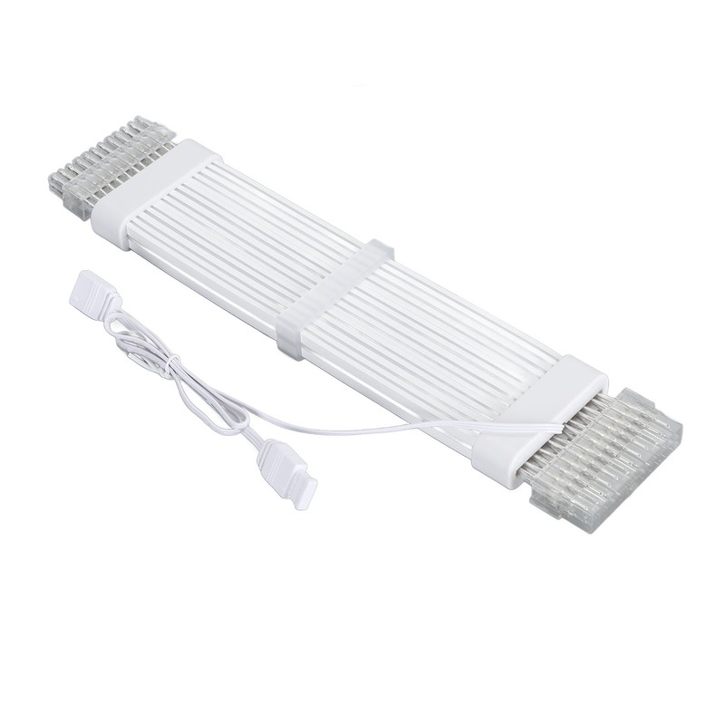 24 Pin RGB Power Extension Cable Kit ARGB 18AWG Silver