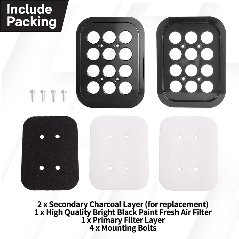CF19501 Cabin Filter Glossy Black Exterior With 2 Filter Layers