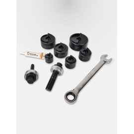 UTZIKO Manual Knockout Hole Punch Driver Kit 1/2 to 2 inch Electrical Conduit Hole Cutter Set - Professional KO Tool Kit for Precise Conduit Hole Sizes (1/2"~2")