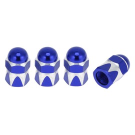 HEROFFIX 4 Pcs Mushroom Shape Tire Valve Stem Caps Decorative Tyre Valve Dust Covers 7x23mm Blue Aluminum Alloy