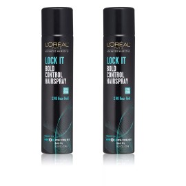 L’Oréal Paris L Oreal Hairstyle Lock IT Hairspray 48 Hour Hold 8.25 oz Pack of 2
