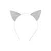 Western F.a.s.h.i.o.n Cat Ears Headband With Rhinestones (Silver)