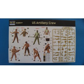 Masterbox 1:35 Scale US Artillery Crew Assembly Parts, 1.27 x 1.27 x 3.81 cm