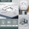CANEOE Square Hallway Ceiling Light Fixtures,6000K Cool White Modern Flush
