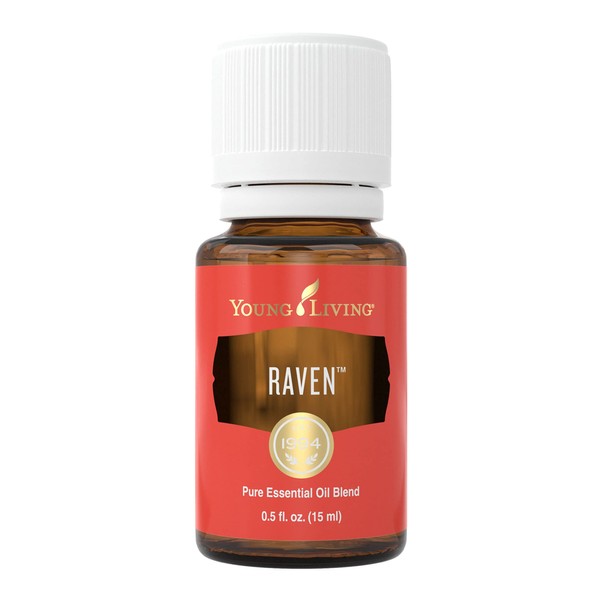 Young Living Raven Essential Oil Blend 15 ml - Chilly, Minty Blend with Sweet Undertones - Refreshing Breathing Experience - Combination of Eucalyptus Radiata, Peppermint