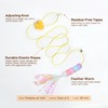 Potaroma Interactive Cat Feather Toys 5 Pcs, Cat Teaser Retractable