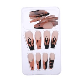 FRCOLOR 24pcs Detachable French Style Fake Nails for Women Removable Nail Art Decor Easy Manicure for Parties Daily Use Charming Supplies