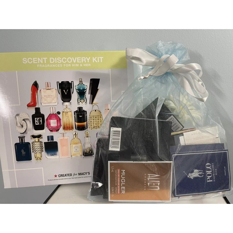 MACY’S 21-PC FRAGRANCE SAMPLE SET FOR HIM & HER +BONUS