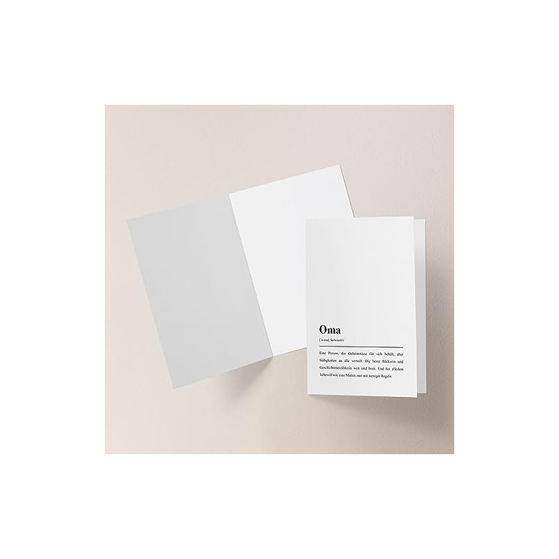 Oma: Karte mit Umschlag - Oma Definition