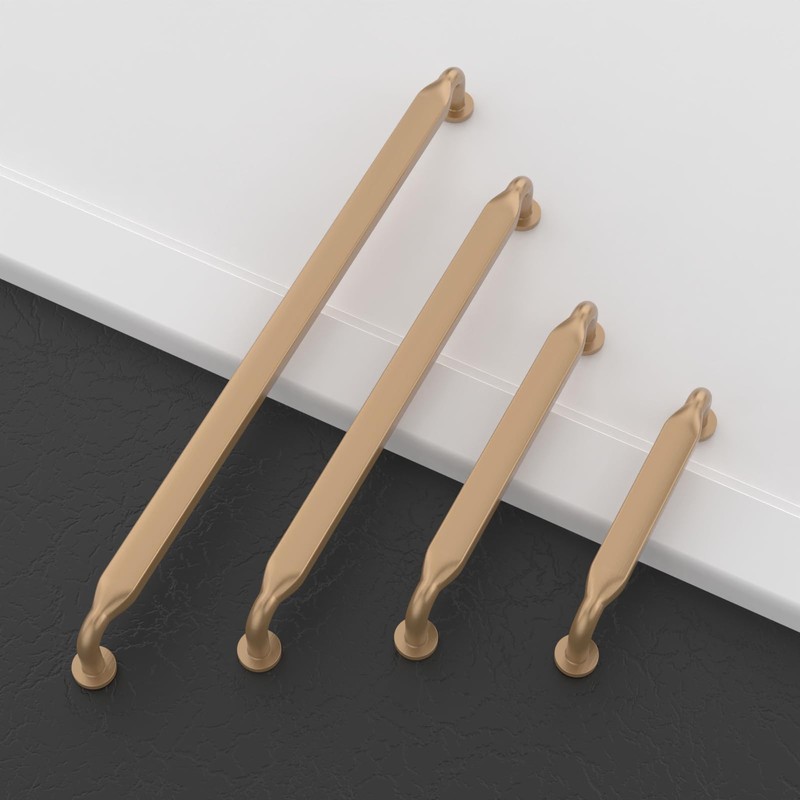 Amerdeco 10 Pack Champagne Bronze Cabinet Pulls 5 Inch(128mm) Hole