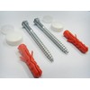 W.C. Pan Fixing Set - White Caps