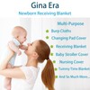 Gina Era Flannel Receiving Blankets, Baby Swaddle Blankets 100% Cotton