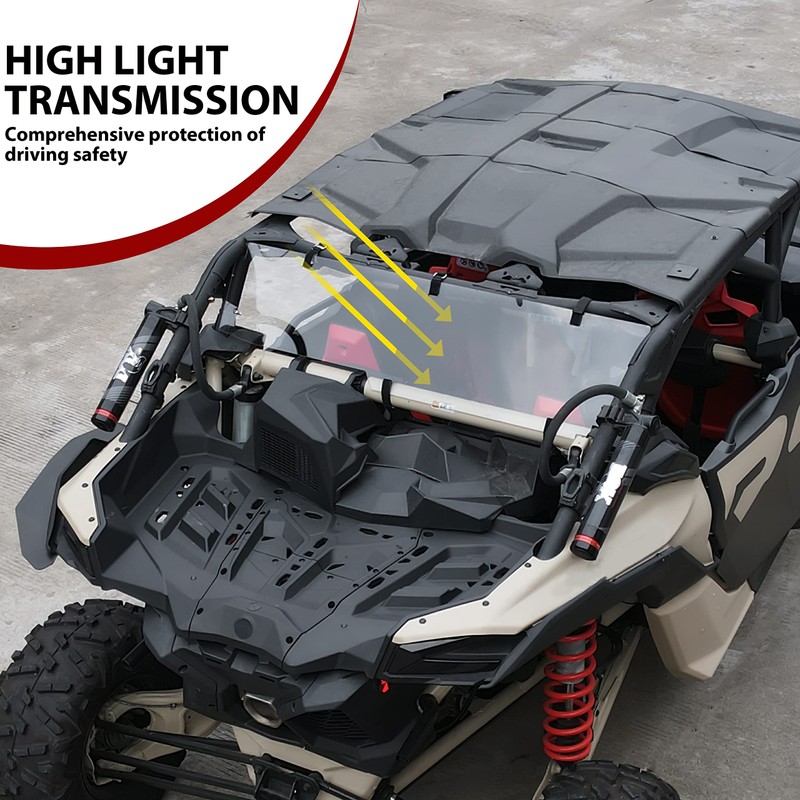 SAUTVS Rear Windshield Kit for Maverick X3, Heavy Duty Back