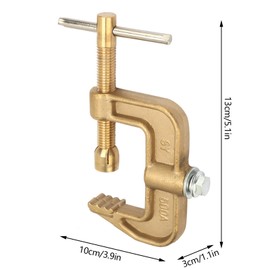 500A Brass Material Classical G Shape Ground Welding Earth Clamp for Welding Machine