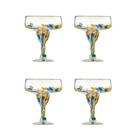 10 Strawberry Street San Lucas Mexican Glassware, Margarita, Set of 4