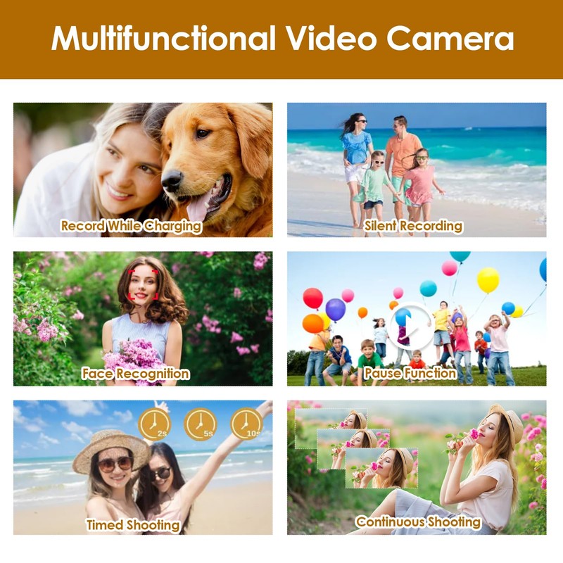 Video Camera for Vlogging 1080P Full HD Camcorder 16MP 16X