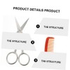 1set Men Grooming Kit Nose Hair Scissors Hair Comb Storage