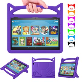 Kids Case for 202110 inch Tablet-Auorld Lightweight Kid-Proof Cover with Handle for Tablet 10 & 10 Plus (Only Compatible 11th Generation, 2021 Release),Purple