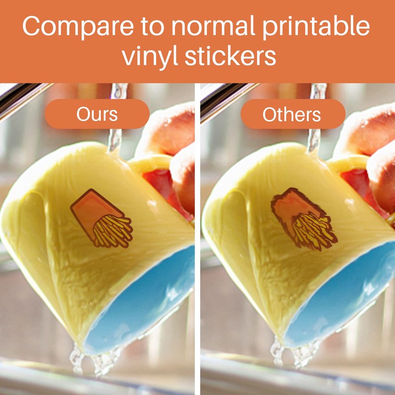HTVRONT Sublimation Sticker Paper 20Pcs Waterproof - Sticker Paper 8.5''x11''